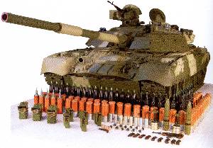 Ammunition of the Soviet T-80UD main battle tank