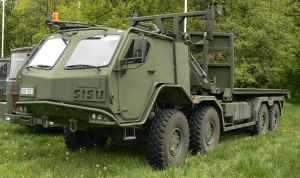 SISU 8x8 Military Truck on tour in Norway