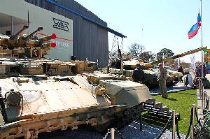 UVZ displaying fighting vehicles in RSA