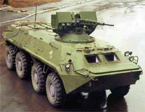 Upgraded BTR-70 armoured personnel carrier, called Skif (Scythian)