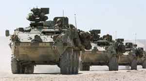 Stryker combat vehicles