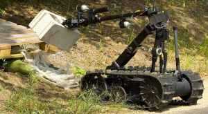 QinetiQ`s Talon robot in action